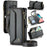 For Samsung Galaxy S10 Plus Leather Case CASEME C36 Zipper Multiple Card Slots Phone Cover with Straps - Black - 1
