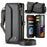For Samsung Galaxy A52 4G / A52 5G / A52s 5G Leather Case CASEME C36 Zipper Multiple Card Slots Phone Cover with Straps - Black - 1