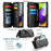 For Samsung Galaxy A52 4G / A52 5G / A52s 5G Leather Case CASEME C36 Zipper Multiple Card Slots Phone Cover with Straps - Black - 4