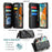For Samsung Galaxy A23 4G / A23 5G (Global) Leather Case CASEME C36 Zipper Multiple Card Slots Phone Cover with Straps - Black - 4