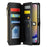 For Samsung Galaxy A25 5G (Global) (161mm) Leather Case CASEME C36 Zipper Multiple Card Slots Phone Cover with Straps - Black - 2