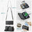 For iPhone 15 Pro Max Leather Case CASEME C36 Zipper Multiple Card Slots Phone Cover with Straps - Black - 6