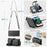 For iPhone 14 Pro Leather Case CASEME C36 Zipper Multiple Card Slots Phone Cover with Straps - Black - 6