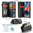 For iPhone 14 Plus Leather Case CASEME C36 Zipper Multiple Card Slots Phone Cover with Straps - Black - 4