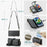 For iPhone 14 Plus Leather Case CASEME C36 Zipper Multiple Card Slots Phone Cover with Straps - Black - 6