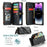 For iPhone 14 Pro Max Leather Case CASEME C36 Zipper Multiple Card Slots Phone Cover with Straps - Black - 4