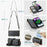For iPhone 14 Pro Max Leather Case CASEME C36 Zipper Multiple Card Slots Phone Cover with Straps - Black - 6