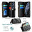 For iPhone 11 Pro Leather Case CASEME C36 Zipper Multiple Card Slots Phone Cover with Straps - Black - 4