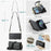 For iPhone 11 Pro Leather Case CASEME C36 Zipper Multiple Card Slots Phone Cover with Straps - Black - 6