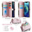 For iPhone 12 mini Leather Case CASEME C36 Zipper Multiple Card Slots Phone Cover with Straps - Pink - 4