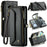 For Google Pixel 8 Pro Leather Case CASEME C36 Zipper Multiple Card Slots Phone Cover with Straps - Black - 1