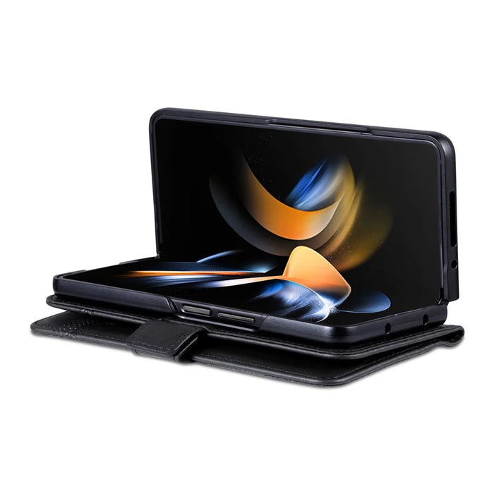 AZNS For Samsung Galaxy Z Fold6 5G Case Wallet PU Leather+PC Phone Cover - Black - 4