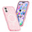 For iPhone 16 Plus Magnetic Phone Case Sparkly Glitter PC+TPU Phone Cover - Pink - 3