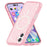 For iPhone 16 Plus Magnetic Phone Case Sparkly Glitter PC+TPU Phone Cover - Pink - 4