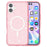For iPhone 16 Case Compatible with MagSafe Sparkly Glitter PC+TPU Phone Cover - Pink - 7