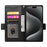 DF-010 For iPhone 14 Pro Case PU Leather Wallet Stand Phone Cover - Black - 2
