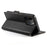DF-010 For iPhone 14 Pro Case PU Leather Wallet Stand Phone Cover - Black - 3