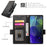 DF-010 For iPhone 13 Case Magnetic Side Clasps Anti-Fall Leather Stand Phone Cover - Black - 6