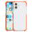 For iPhone 16 Case Four Corners Anti Drop Clear TPU + TPE + PC Phone Cover - Transparent Orange - 1