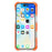 For iPhone 16 Case Four Corners Anti Drop Clear TPU + TPE + PC Phone Cover - Transparent Orange - 6