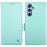 DF-010 For Samsung Galaxy A54 5G Case Magnetic Clasp Leather Stand Phone Cover - Mint Green - 1