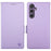 DF-010 For Samsung Galaxy S23 FE Case Drop Protection PU Leather Stand Phone Cover - Purple - 1