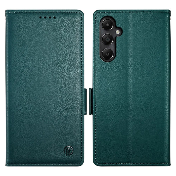 DF-010 For Samsung Galaxy A05s 4G Case Leather Wallet Protective Phone Cover - Blackish Green - 1