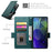 DF-010 For Samsung Galaxy A05s 4G Case Leather Wallet Protective Phone Cover - Blackish Green - 6
