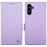 DF-010 For Samsung Galaxy A14 5G / A14 4G Stand Case Anti-Scratch Leather Phone Cover - Purple - 1