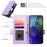 DF-010 For Samsung Galaxy A14 5G / A14 4G Stand Case Anti-Scratch Leather Phone Cover - Purple - 6