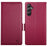 DF-010 For Samsung Galaxy A34 5G Case PU Leather Wallet Stand Phone Cover - Wine Red - 1