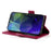 DF-010 For Samsung Galaxy A34 5G Case PU Leather Wallet Stand Phone Cover - Wine Red - 4