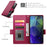 DF-010 For Samsung Galaxy A34 5G Case PU Leather Wallet Stand Phone Cover - Wine Red - 6