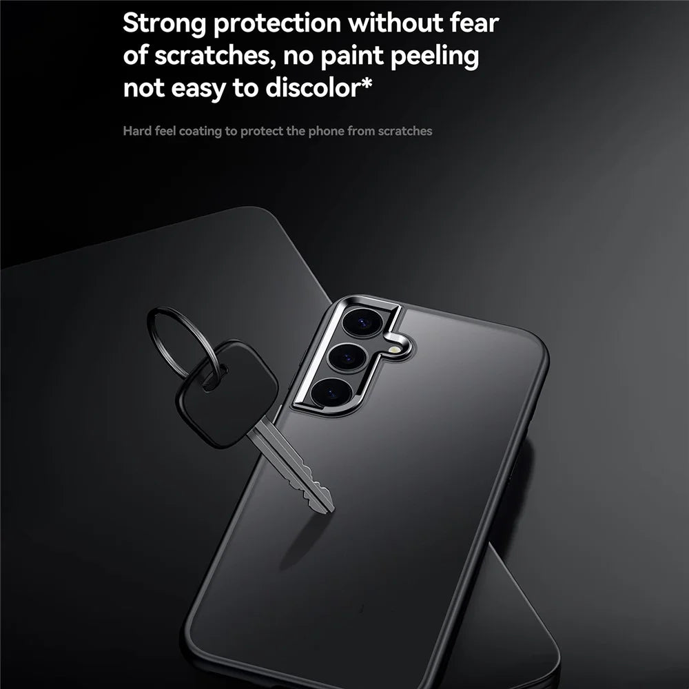 SULADA For Samsung Galaxy S24 Case PC+TPU Shockproof Matte Phone Protector Cover - Blue - 3