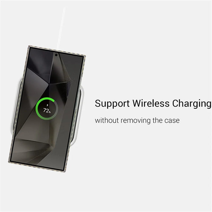 KZDOO For Samsung Galaxy S24 Ultra Aramid Fiber Case Ultra-Thin Support Wireless Charging - Black - 4