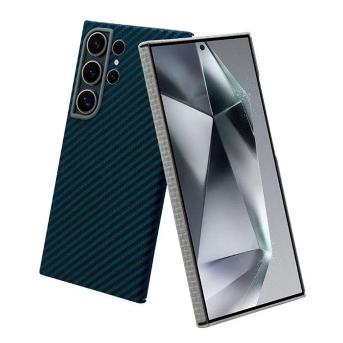 KZDOO For Samsung Galaxy S24 Ultra Case Sturdy Aramid Fiber Thin Phone Cover - Blue - 3