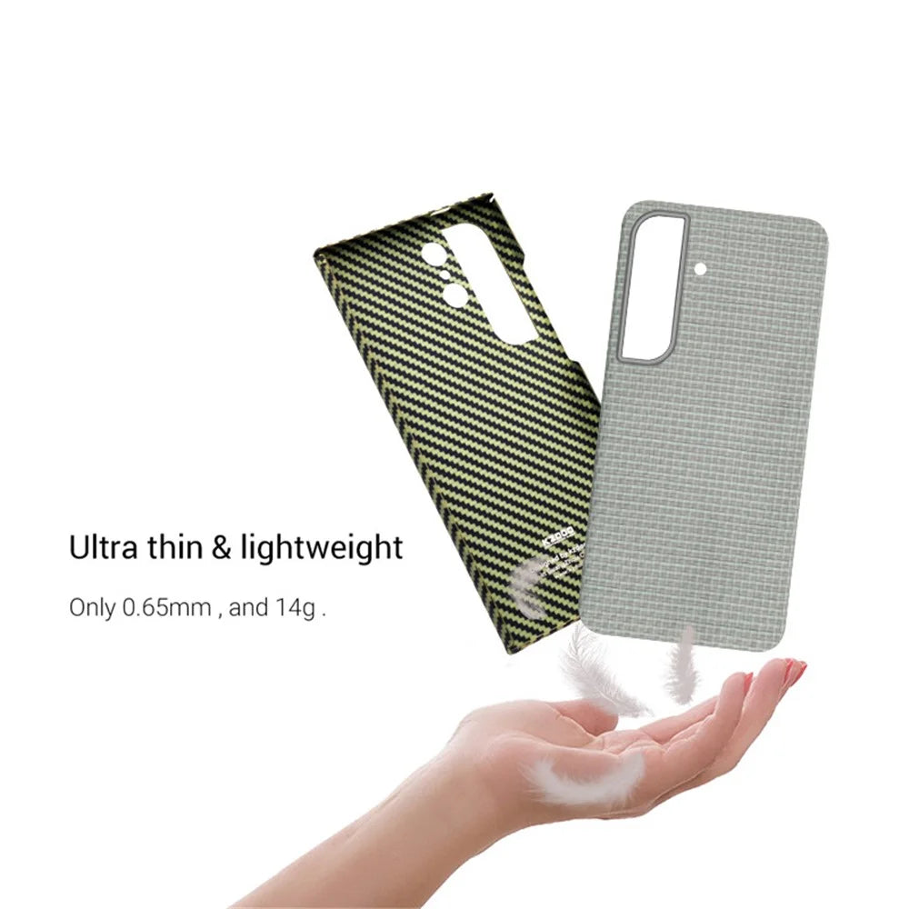 KZDOO For Samsung Galaxy S24 Ultra Case Aramid Fiber Shockproof Slim Phone Shell, Titanium Grey - 4