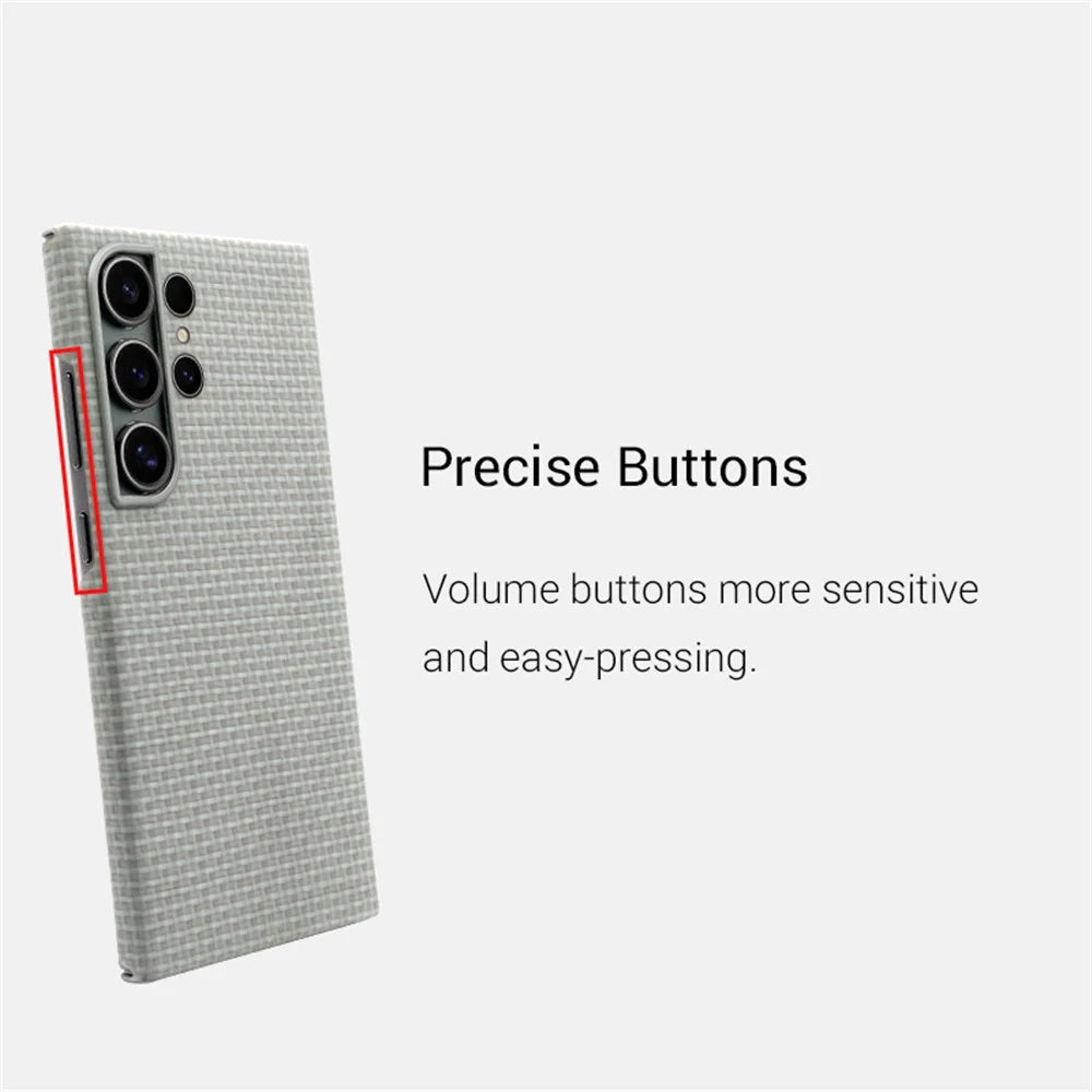 KZDOO For Samsung Galaxy S24 Ultra Case Aramid Fiber Shockproof Slim Phone Shell, Titanium Grey - 5