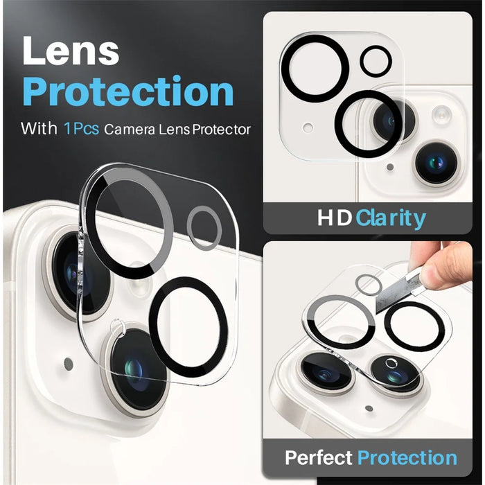 NORTHJO For iPhone 14 Plus PC+TPU Phone Case Compatible with MagSafe + Tempered Glass Film + Camera Lens Protector - 6