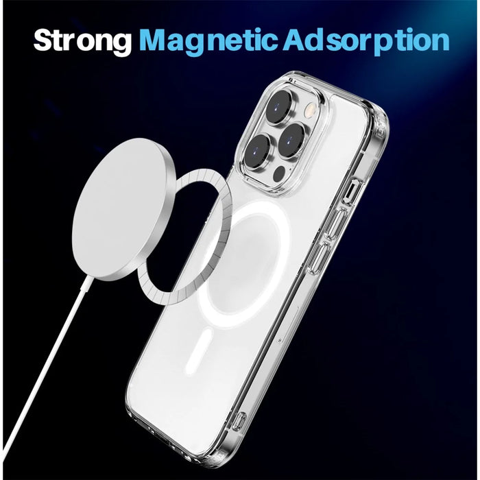 NORTHJO For iPhone 13 Pro PC+TPU Clear Phone Case with Tempered Glass Film + Lens Protector, Compatible with MagSafe - 4