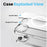 NORTHJO For iPhone 15 Plus Anti-Scratch Clear Phone Case + Tempered Glass Film + Lens Protector, Compatible with MagSafe - 3