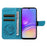 For Samsung Galaxy A05 4G Case Butterfly Leather Wallet Phone Cover with Hand Strap - Blue - 2