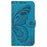 For Samsung Galaxy A05 4G Case Butterfly Leather Wallet Phone Cover with Hand Strap - Blue - 6