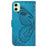For Samsung Galaxy A05 4G Case Butterfly Leather Wallet Phone Cover with Hand Strap - Blue - 7