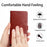 For iPhone 16 Pro Max Case with Wrist Strap Y Shaped Lines Imprint Leather Phone Cover - Brown - 5