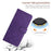 HT06 For iPhone 16 Pro Max Case Litchi Texture Leather Wallet Rhombus Phone Cover - Dark Purple - 5