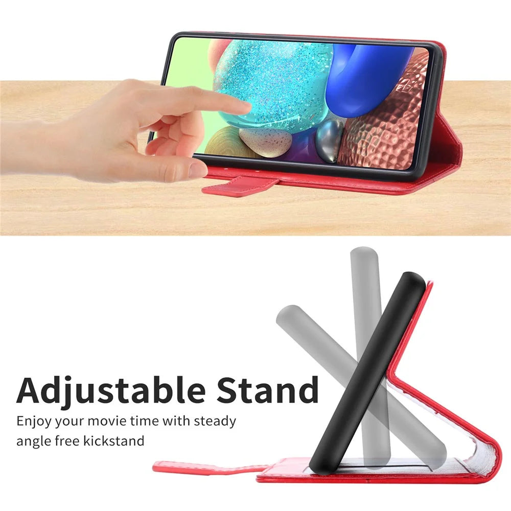 For iPhone 16 Pro Case with Wrist Strap Y Shaped Lines Imprint Leather Phone Cover - Red - 7