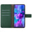 HT06 For iPhone 16 Pro Case Litchi Texture Leather Wallet Rhombus Phone Cover - Green - 2