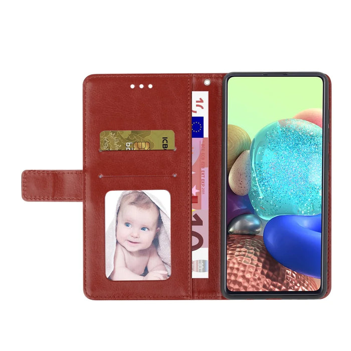For iPhone 16 Plus Case with Wrist Strap Y Shaped Lines Imprint Leather Phone Cover - Brown - 2