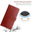 For iPhone 16 Plus Case with Wrist Strap Y Shaped Lines Imprint Leather Phone Cover - Brown - 4